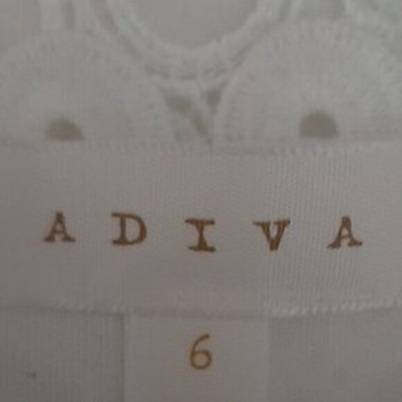 ADIVA / White Eyelet & Floral Lace Maxi Long Length Dress Sz 6 - Picture 16 of 16